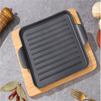 BBQ Plate with Wood bracket from MMCIS China, The best import service in China. Import your  products from us.